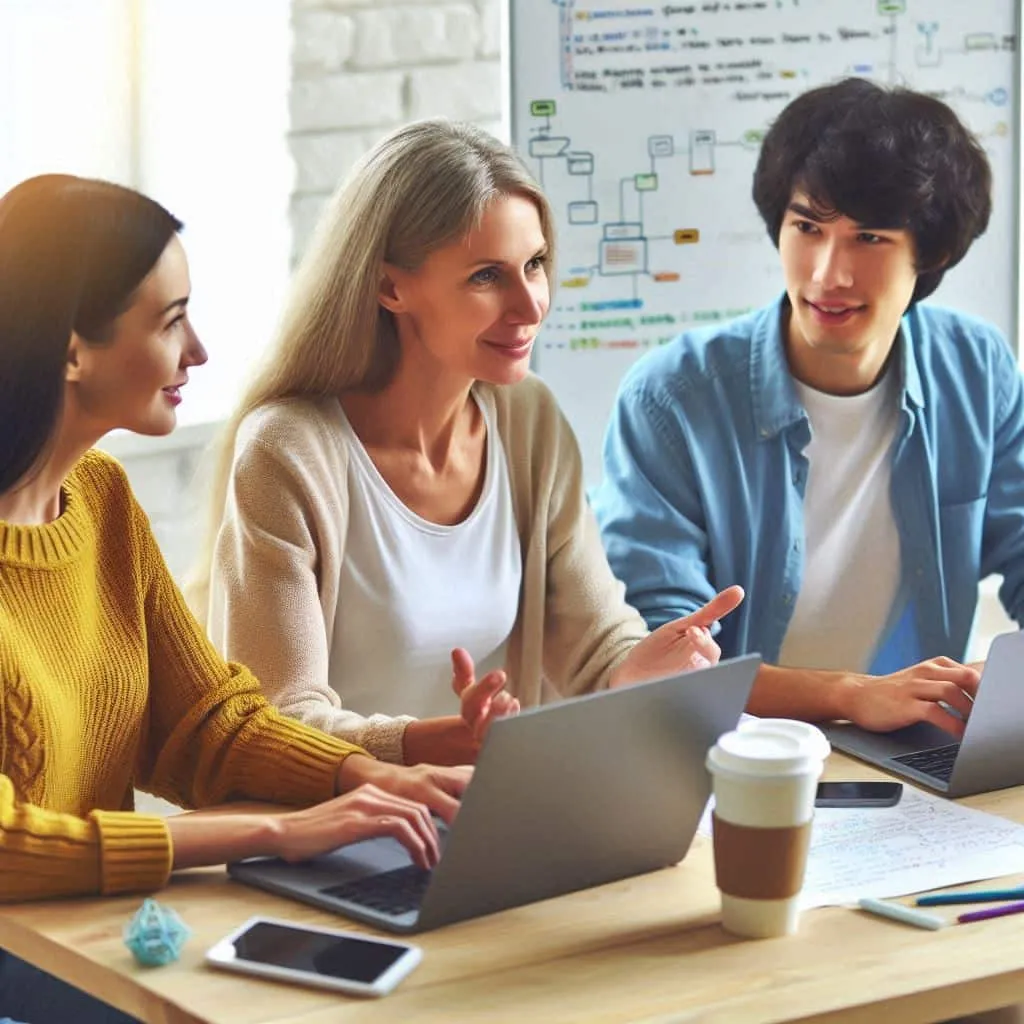 بهترین آموزشگاه کامپیوتر در اصفهان + لیست کلاس های کامپیوتر 7 دسه نفر در حال یادگیری کامپیور در کلاس کامپیوتر