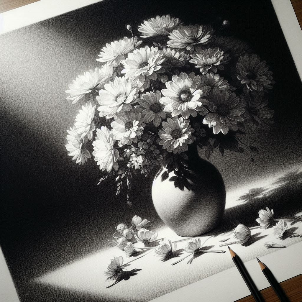 آموزش سیاه قلم در اصفهان 3 یک نقاشی سیاه قلم