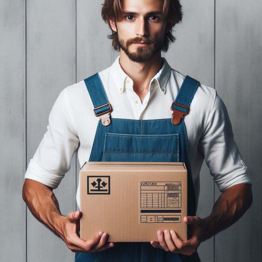 بهترین شرکت های کارتن سازی در اصفهان 4 فردی با یک جعبه در دست